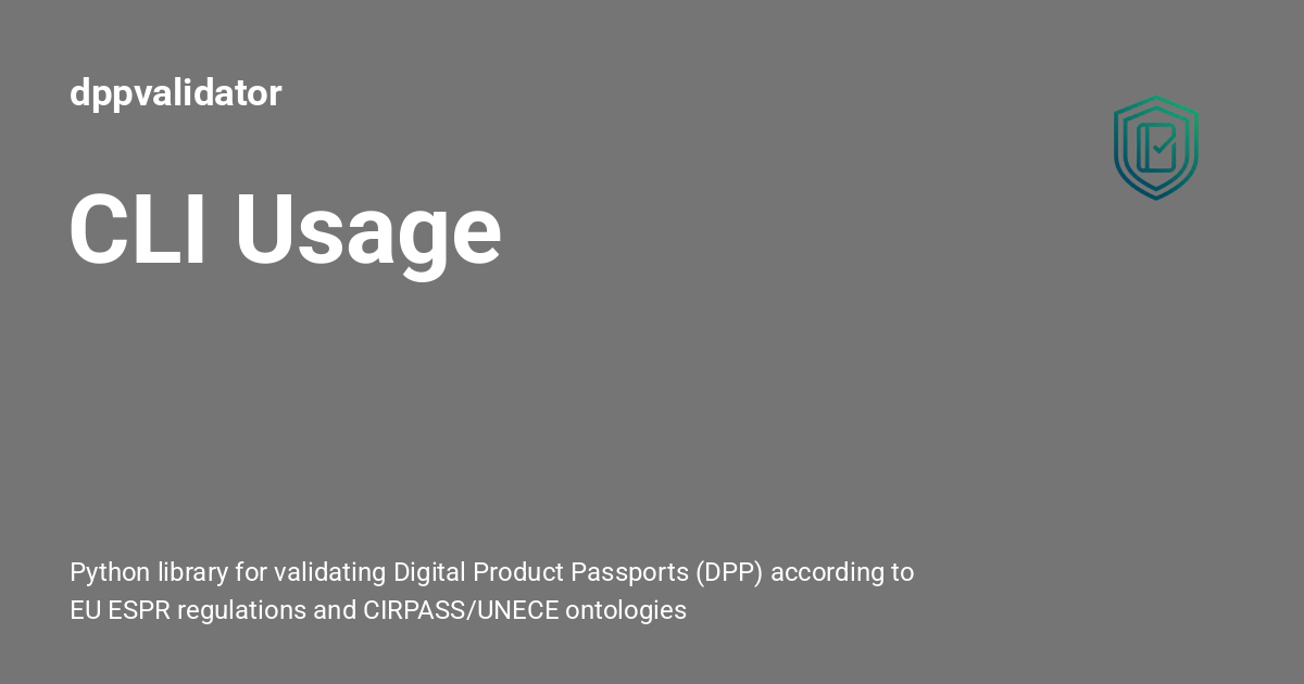 CLI Usage - dppvalidator