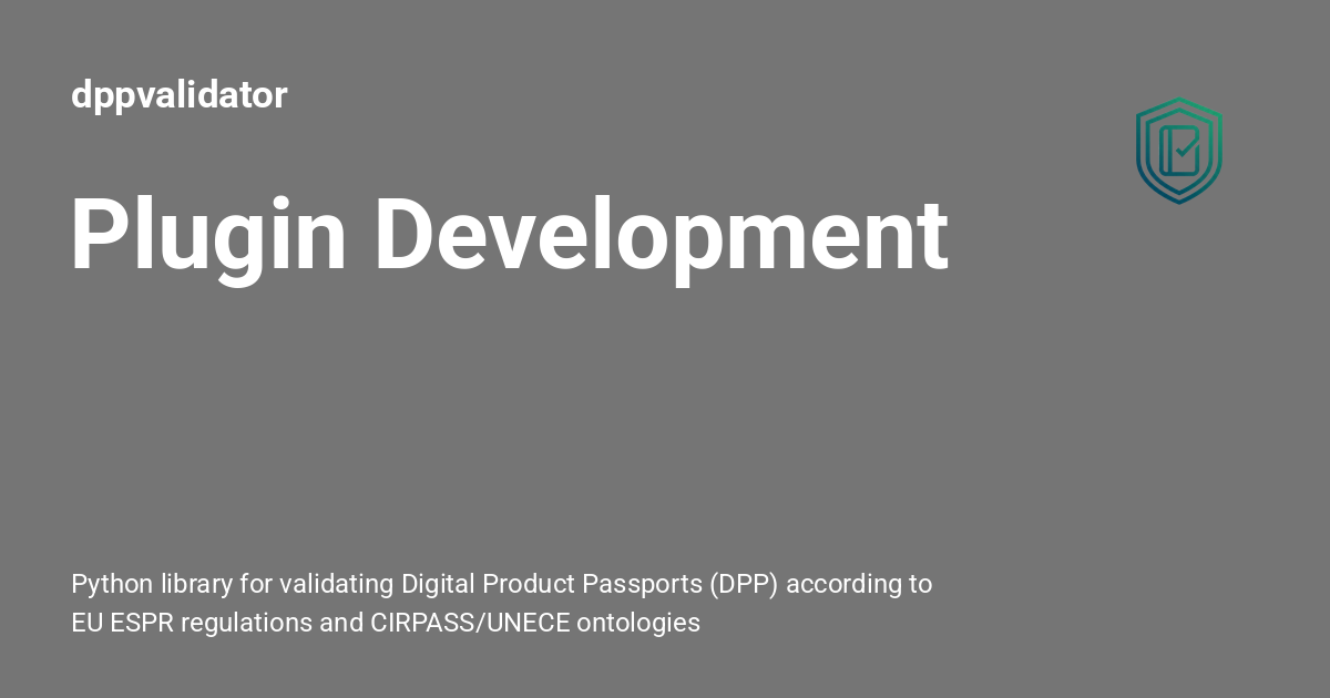 Plugin Development - dppvalidator
