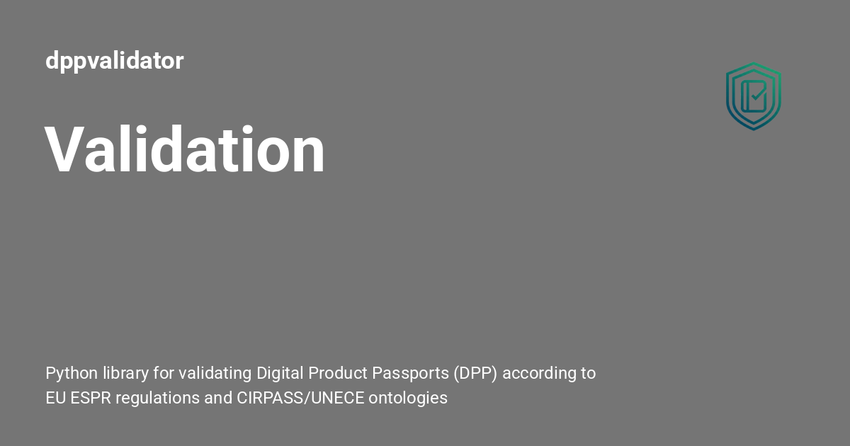 Validation - dppvalidator