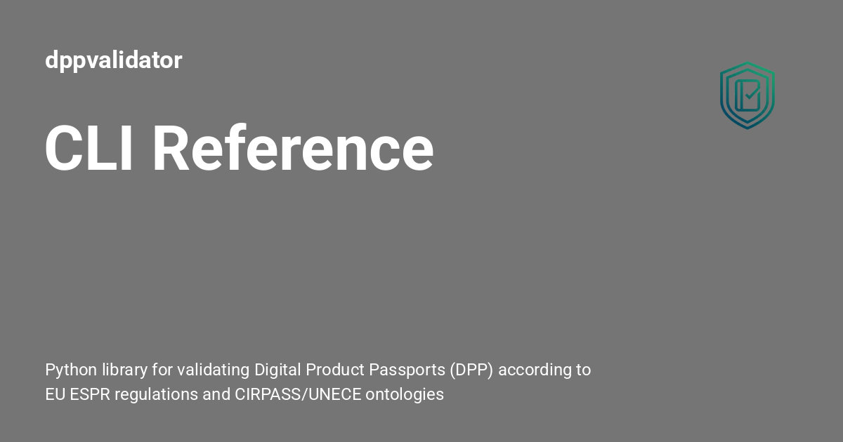 CLI Reference - dppvalidator